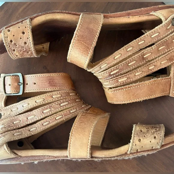 BED|STU Unique & Strappy Tan Rustic Artemis Sandals - Picture 7 of 14